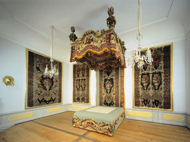 Pokój z piór w Pałacu Moritzburg